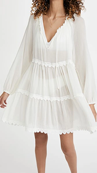 Eberjey Summer Of Love Sofia Woven Mini Dress In Cloud