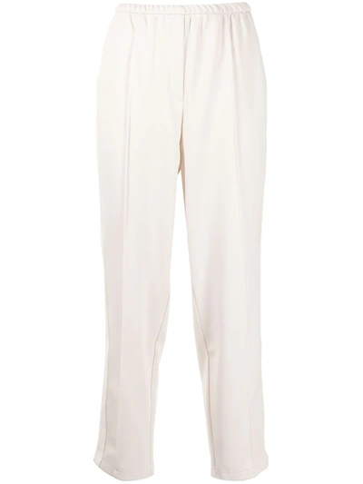 Goodious Side Stripe Tapered Trousers In White