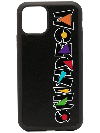 Moschino Painted Logo Iphone 12/12 Pro Cover In Black
