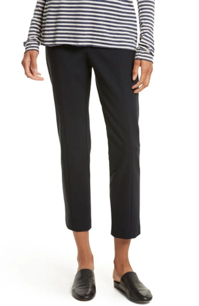 Vince Cropped Stove Pipe Trousers In Coastal
