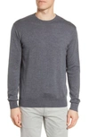 Peter Millar Crown Wool Crewneck Sweater In Charcoal