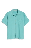Tommy Bahama Al Fresco Tropics Classic Fit Silk Shirt In Azul Mar