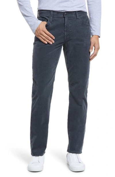 Ag Everett Straight Leg Corduroy Pants In 1 Year Sulfur Folkestone Grey