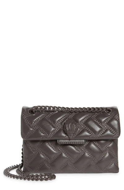 Kurt Geiger Kensington Mini Quilted Leather Shoulder Bag In Open Brown