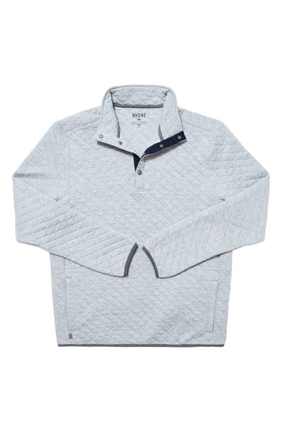Rhone Quilted Pullover In Heather Gray ModeSens
