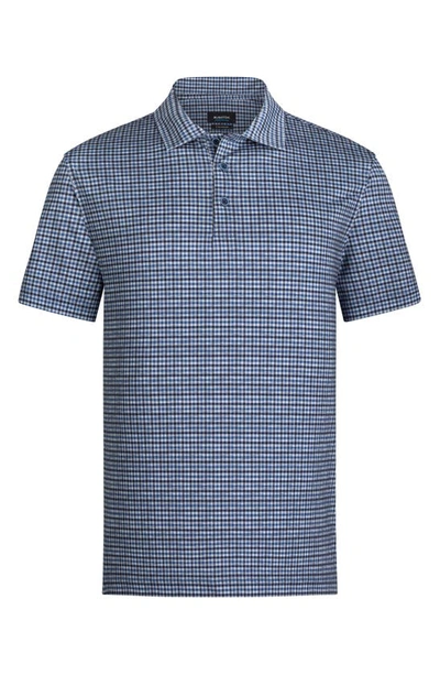 Bugatchi Check Ooohcotton® Polo In Navy