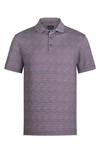 Bugatchi Ooohcotton® Tech Check Stretch Polo In Bordeaux