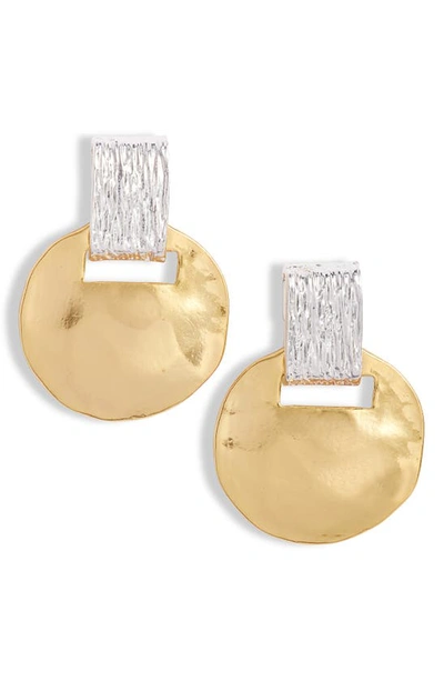 Karine Sultan Statement Drop Earrings In Gold/ Silver