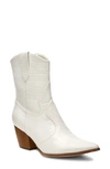 Coconuts By Matisse Bambi Western Boot In White Faux Leather