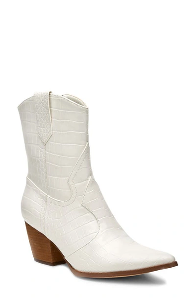 Coconuts By Matisse Bambi Western Boot In White Faux Leather