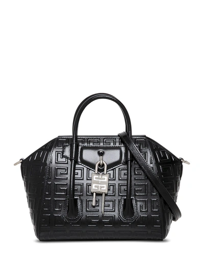 Givenchy Antigona Lock Handbag In 4g Black Leather