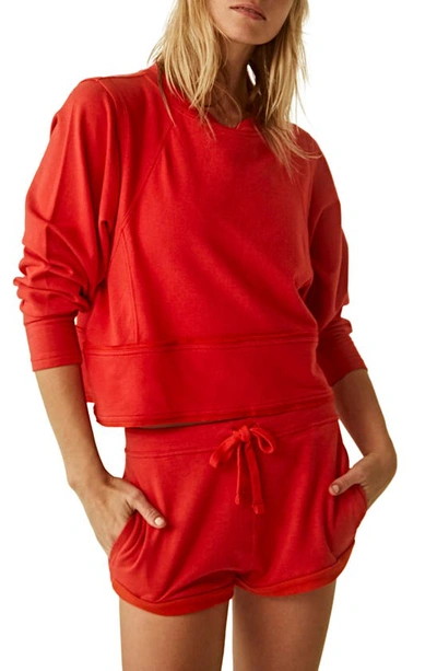 Free People Fp Movement Where The Wind Blows Sweatshirt In Red