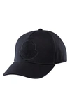 Moncler Logo Baseball Cap In Black