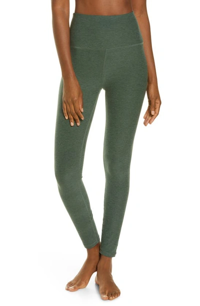 Beyond Yoga High-waisted Camo Midi Leggings In Green Ivy