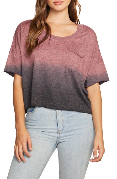 Chaser Boxy Cropped Jersey T-shirt In Nightie Ombre