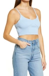 Endless Rose Knit Bralette Top In Powder Blue