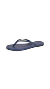 Havaianas 'you Shine' Foil Effect Thong Flatform Sandals In Navy Blue