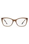 Tiffany & Co 54mm Square Optical Glasses In Brown/ Grey/ Pink