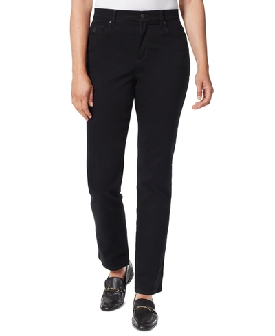 Gloria Vanderbilt Women's Amanda Midrise Short Length Jeans In Black
