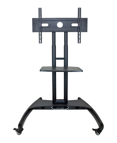 Clickhere2shop Adjustable Height Rolling Flat Panel Cart With Accessory Shelf In Multi