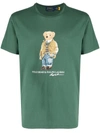 Polo Ralph Lauren Teddy Bear-print Short-sleeved T-shirt In Green