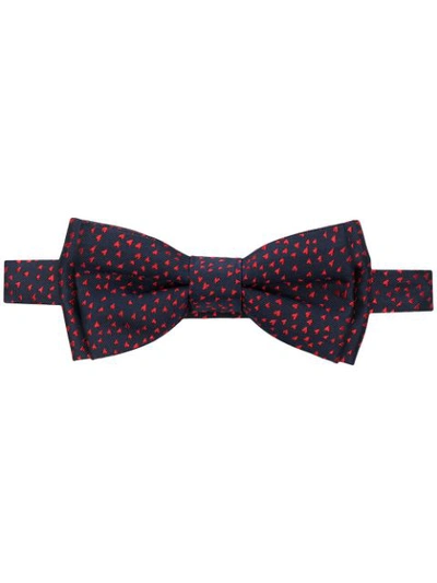 Paul Smith Heart-jacquard Bow Tie In Blue