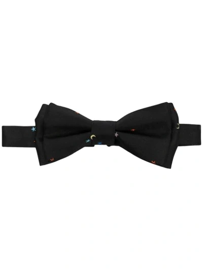 Paul Smith Star-print Bow Tie In Black