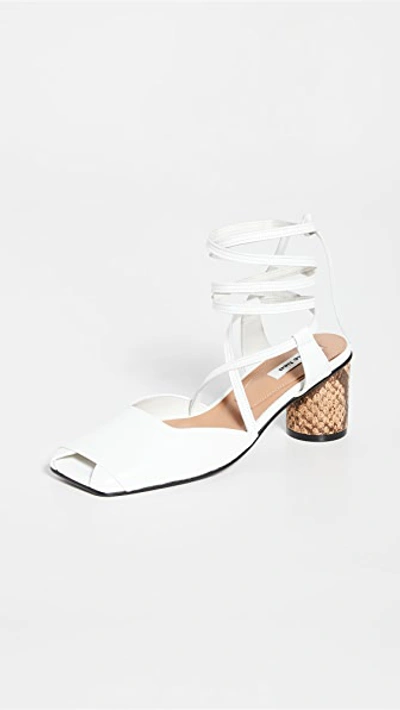 Reike Nen Open Toe Strap Sandals In White