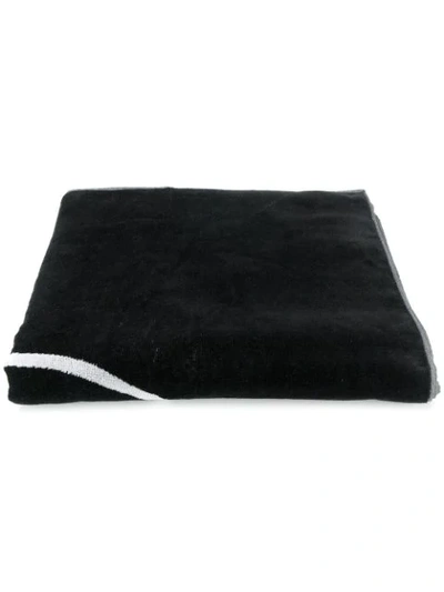 Balmain Terry Beach Towel In Black