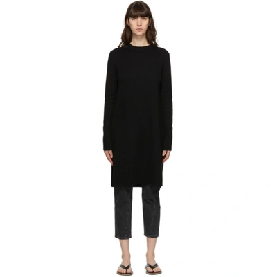 Totême Black Merino Slit Knit Jumper