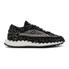 Valentino Garavani Crochet Low-top Sneakers In Black