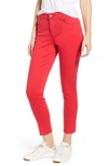Wit & Wisdom Ab-solution High Waist Ankle Skinny Pants In Coral Punch