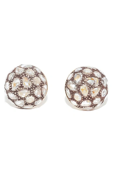 Fred Leighton Diamond Stud Earrings In Rose Cut Diamond