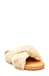 Coconuts By Matisse Seasons Faux Fur Slide Sandal In Natural Faux Fur