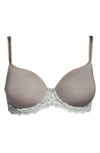 Wacoal Embrace Lace Underwire Molded Cup Bra In Satellite,hush Grey
