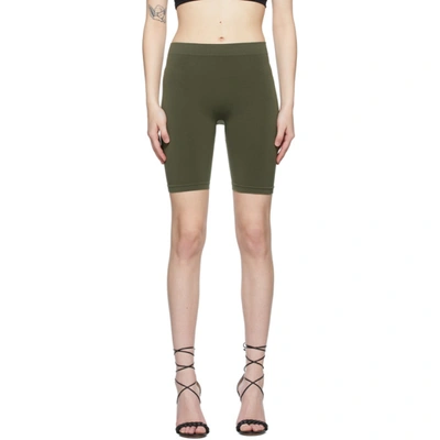 Helmut Lang High-waisted Cycling Shorts In Green