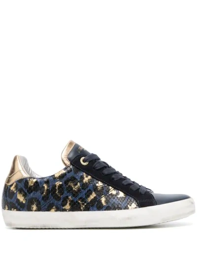 Zadig & Voltaire Leopard-print Trainers In Blue