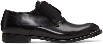 Alexander Mcqueen Laceless Zip Leather Derby Shoes In Black