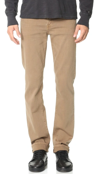 7 For All Mankind Luxe Performance Slimmy Jeans In Sand