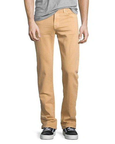 7 For All Mankind Men's Luxe Performance: Slimmy Jeans In Cognac