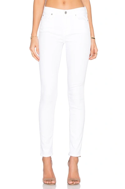 7 For All Mankind The Skinny Ankle Jeans, White In Clean White
