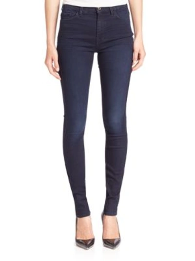 7 For All Mankind High-waist Skinny Jeans In Blue River Thames