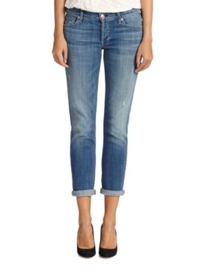 7 For All Mankind Josefina Slim Boyfriend Jeans In Royal Broken Twill