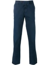 7 For All Mankind Slimmy Chino Slim-fit Cotton-blend Chinos In Ink Blue