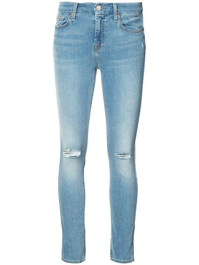 7 For All Mankind Distressed Skinny Jeans In Bair Sunfaded | ModeSens
