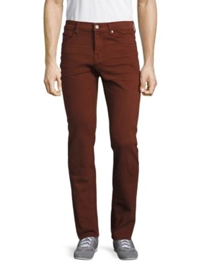 7 For All Mankind Slimmy Luxe Performance Slim Straight Jeans In Chianti