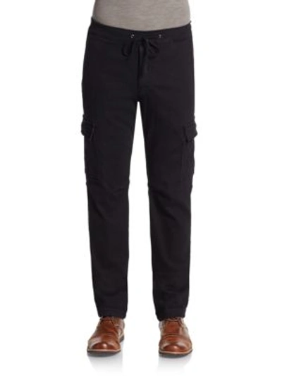 7 For All Mankind Knit Cargo Pants In Black