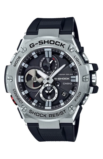 G-shock Baby-g Baby-g G-steel Chronograph Watch, 53.8mm In Black/ Silver