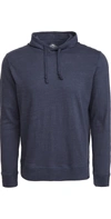 Faherty Slub Cotton Hoodie In Blue Nights