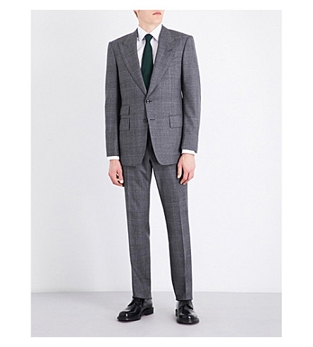Tom Ford Slim-fit Wool And Silk-blend Suit In Grey | ModeSens